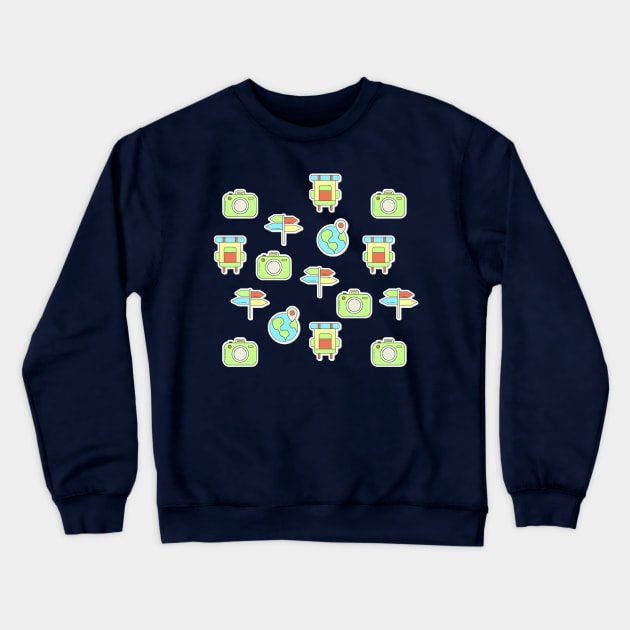 Travel stickers pattern Crewneck Sweatshirt by Nataliia1112